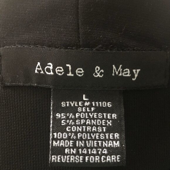 Blouse Black Large Short Sleeve Sheer Top Buttons Flaw - Picture 5 of 9